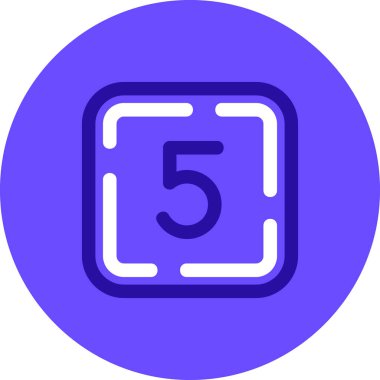 Beş numaralı simge, vektör illüstrasyonu