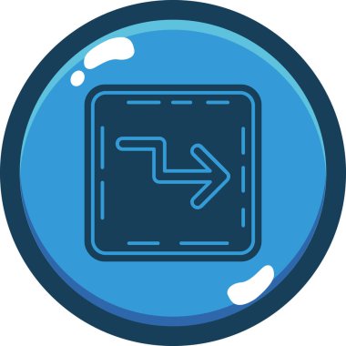 Yol işareti simgesinin vektör illüstrasyonu