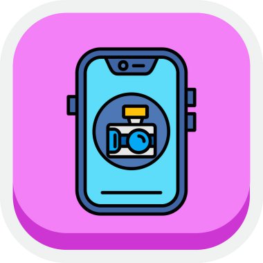 Akıllı telefon kamera vektör simgesi