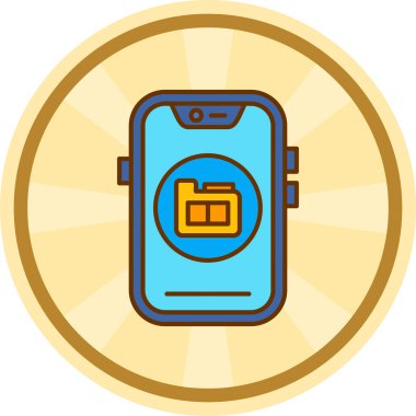 Akıllı telefon. Web simgesi basit illüstrasyon