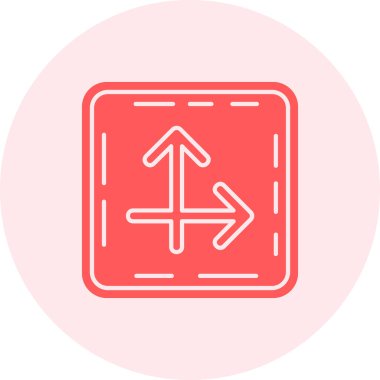 Moda biçimi arkaplanındaki yön simgesi