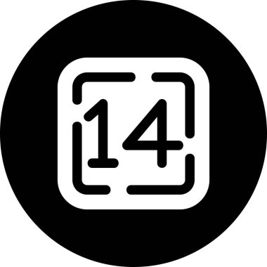 On dört Glyph ters vektör simgesi çizimi