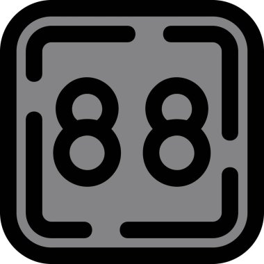 96 simgesinin vektör illüstrasyonu