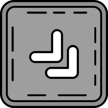 Sol ok simgesi, vektör çizim