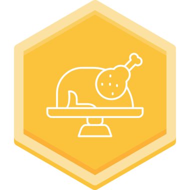 Yemek. Web simgesi basit illüstrasyon