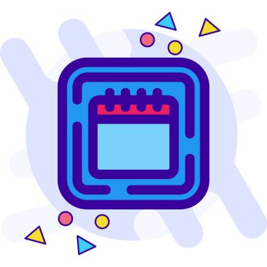 Cpu işlemci çipi renk simgesi vektörü. Çip işlemci işareti. izole sembol illüstrasyonu