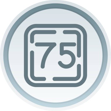 Gruplu arkaplanda 75 saatlik moda simgesi izole edildi.