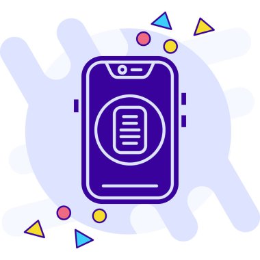 Cep telefonu simgesinin vektör illüstrasyonu