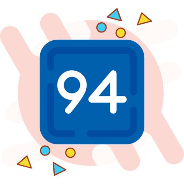 9 numaralı simge, vektör illüstrasyon tasarımı