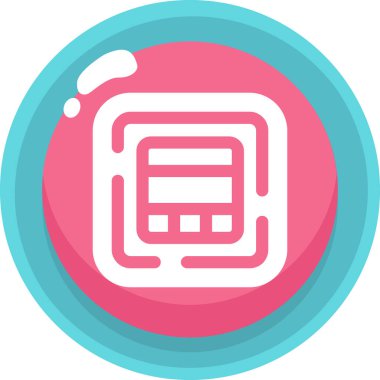 Modern ve renkli bir simgenin vektör çizimi