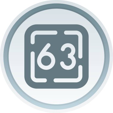 Moda stili izole edilmiş arkaplanda 6 numaralı simge