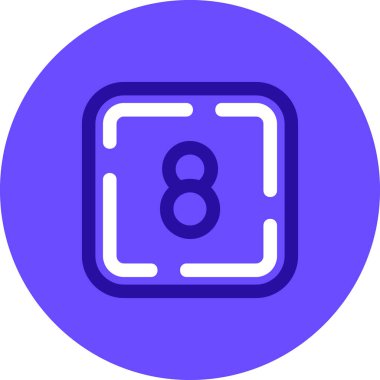 6 numaralı simge, vektör illüstrasyonu beyaz arkaplanda izole edildi