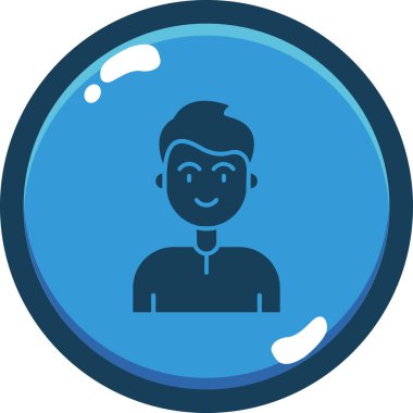 Rozet tarzında Avatar Adam simgesi