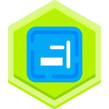 Kurdeleli altıgen rozet