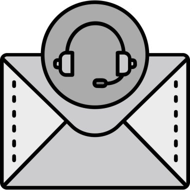 Müşteri hizmeti simgesi, vektör illüstrasyonu