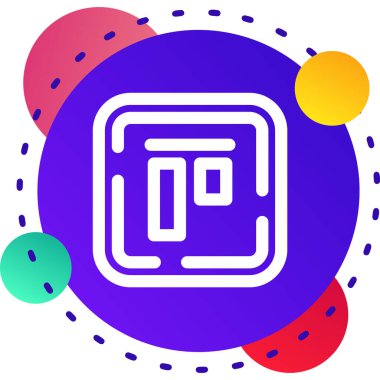 Beyaz arkaplanda izole edilmiş renkli plastik çöp kutusu simgesi. Çöp kutusu, geri dönüşüm ve geri dönüşüm tabelası. Geri dönüşüm kirliliği işareti. gradyan rastgele dinamik şekiller.