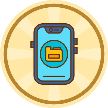 Mobil simgenin vektör illüstrasyonu