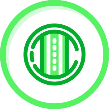 Yeşil ve mavi yuvarlak simgenin vektör illüstrasyonu