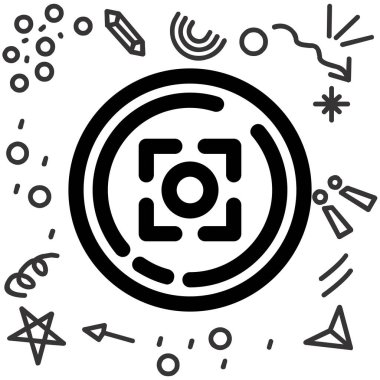 Sihirli sihirli ikon ana hatlarıyla