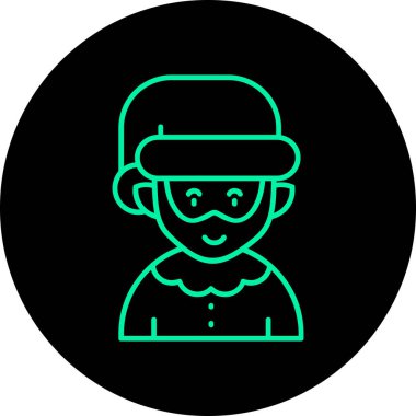 Maskeli bir adamın vektör çizimi