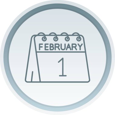 Şubat 'ın 20' si bir günlük takvimde beyaz bir simgede