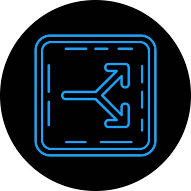 Modern b 'nin vektör illüstrasyonunda okun eksik simgesi