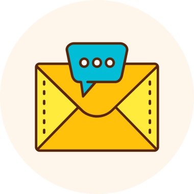 mesaj vektör simgesi modern illüstrasyon