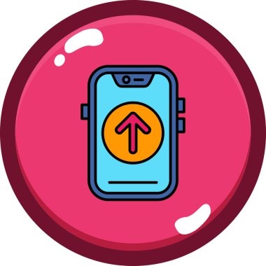 akıllı telefon simgesi vektör illüstrasyonu