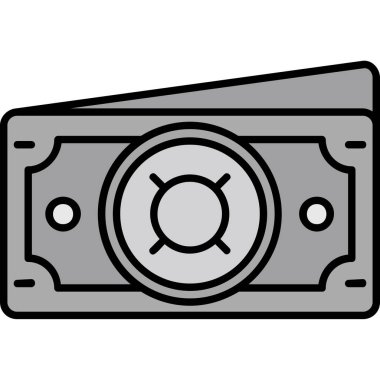 Nakit para ikonu. beyaz arkaplanda izole edilmiş web tasarımı için ana para banknotu vektör simgesi