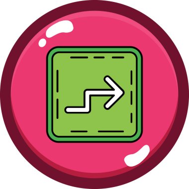 Bir topun çizgi film simgesinin vektör çizimi