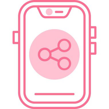 Akıllı bir telefonun vektör çizimi