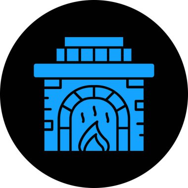 Bir bina simgesinin vektör illüstrasyonu