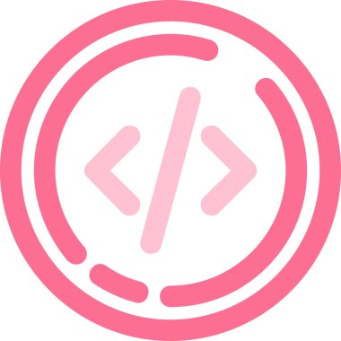 Kodlama. Web simgesi basit illüstrasyon