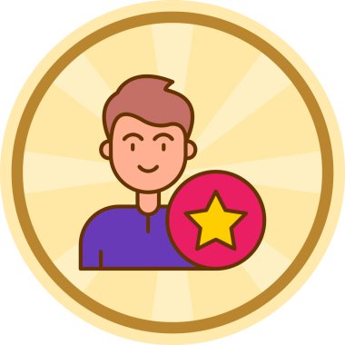 Adamım. Web simgesi basit illüstrasyon