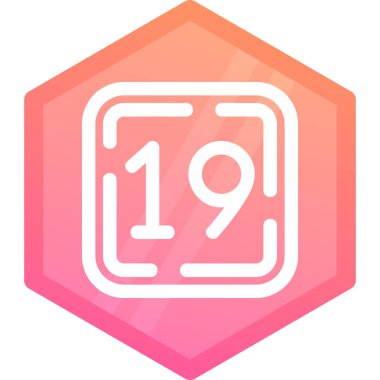 19 sayısının arka planının vektör çizimi