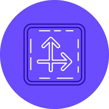 Yönün vektör illüstrasyonu Simgesi