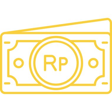 nakit banknotları çizgi simgesi, kavram, finans ana hatları vektör çizim işareti, doğrusal sembol