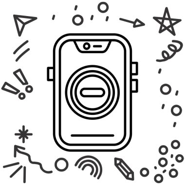 Telefon simgesi vektör illüstrasyonu