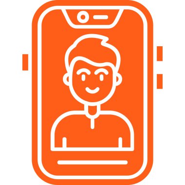 Cep telefonu. Web simgesi basit illüstrasyon