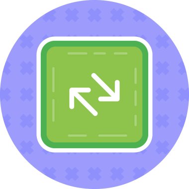 Yön. Web simgesi basit illüstrasyon