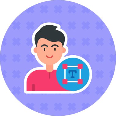 Adamım. Web simgesi basit illüstrasyon