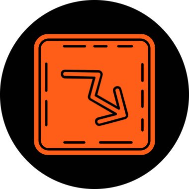 Yol tabelası simgesi, modaya uygun düz tasarım tarzı. vektör 10.