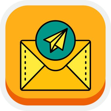 e- posta iletisi vektör çizgisi simgesi