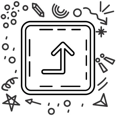 ok yönü simgesi ana hat biçiminde