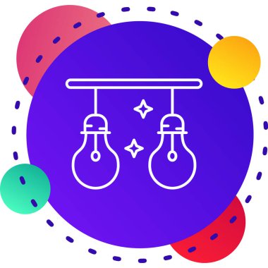 Siyah çizgi güneş enerjisi simgesi beyaz arkaplanda izole edildi. Güneş ampulü. Renkli taslak konsepti. vektör.