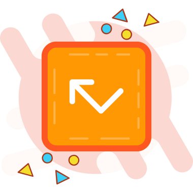 Eğilim biçimi izole edilmiş arkaplanda ok simgesi