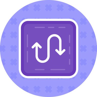 Yön. Web simgesi basit illüstrasyon