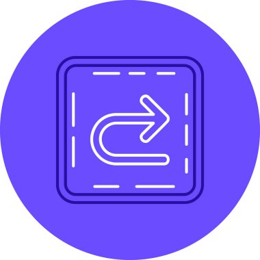 Bir yol parçasının vektör illüstrasyonu