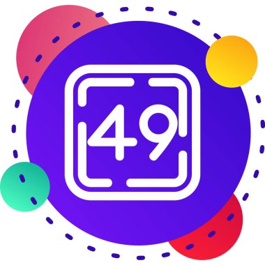 Satır 4 tarih simgesi beyaz arkaplanda izole edildi. Renkli taslak konsepti. vektör.