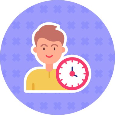 Saat simgesi vektör illüstrasyonu